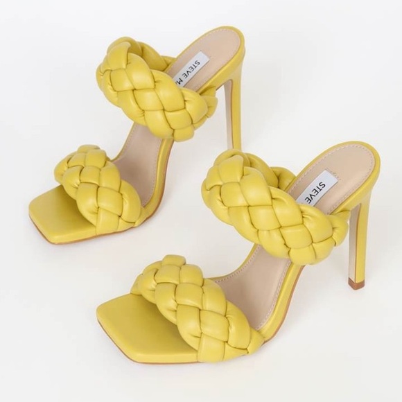 Steve Madden Shoes - Steve Madden Kenley Citron Braided High Heel Sandals